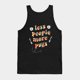 less people more pugs Tank Top